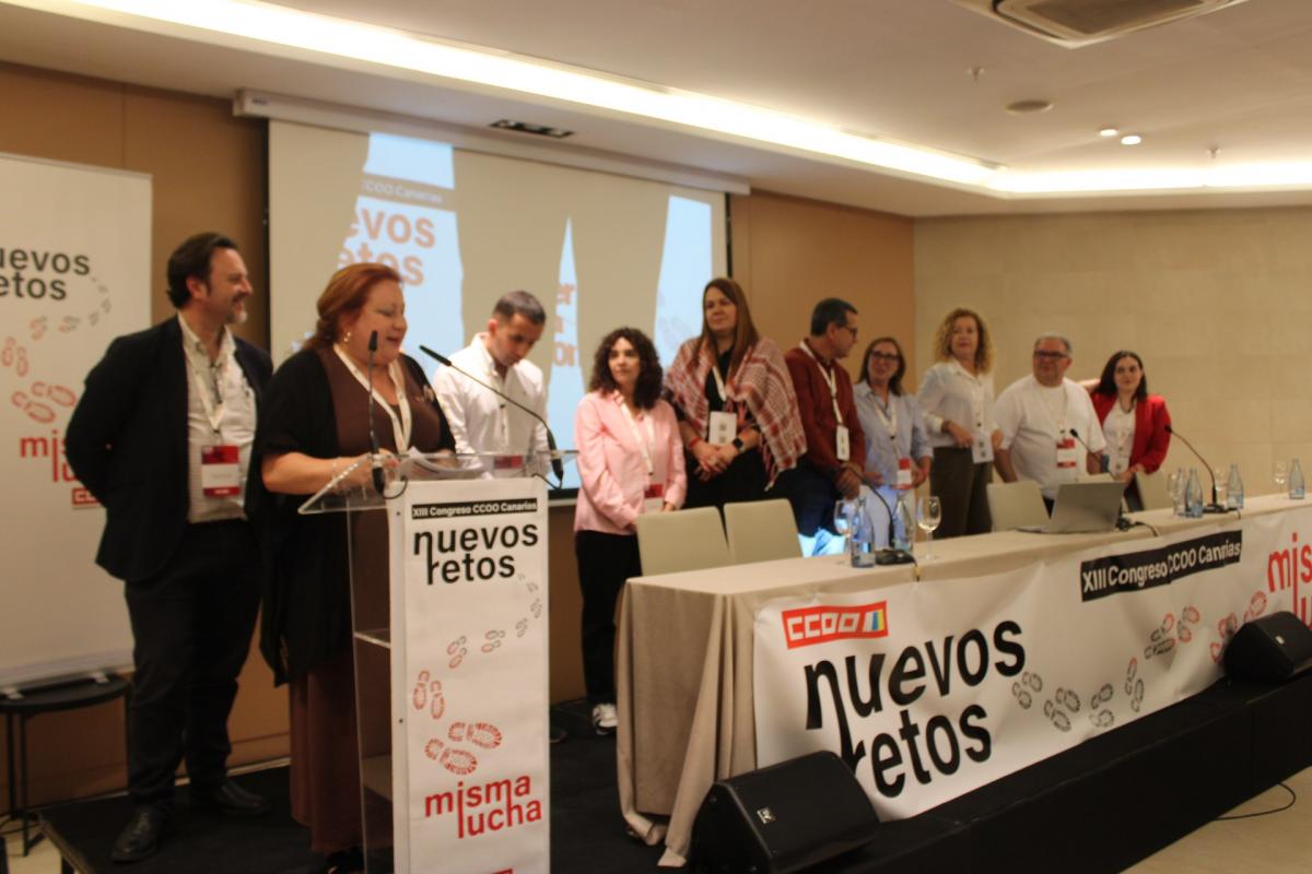 Comision Ejecutiva Electa en el XIII Congreso de CCOO Canarias