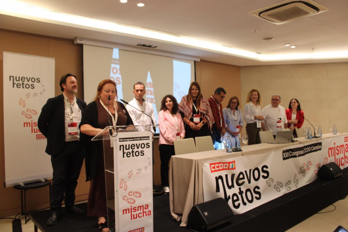 Comision Ejecutiva Electa en el XIII Congreso de CCOO Canarias